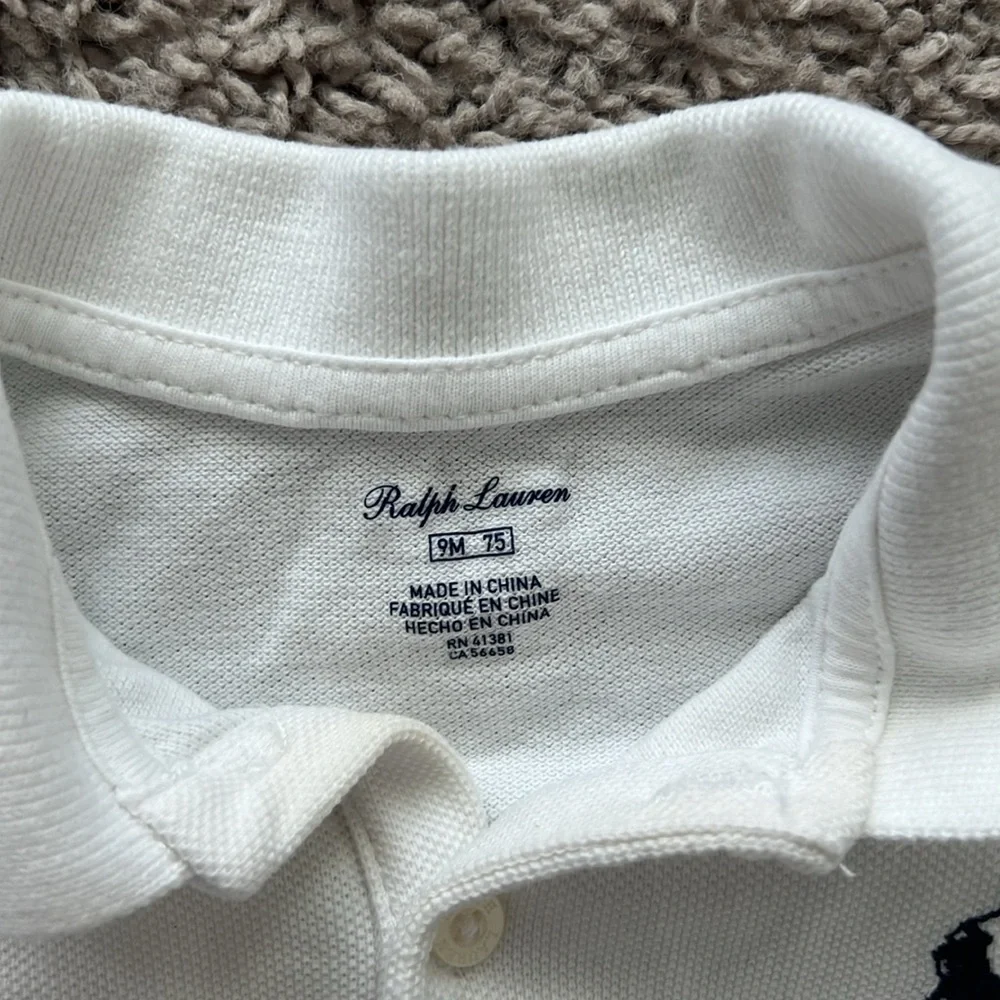 Ralph Lauren Baby White Pleated Polo Dress